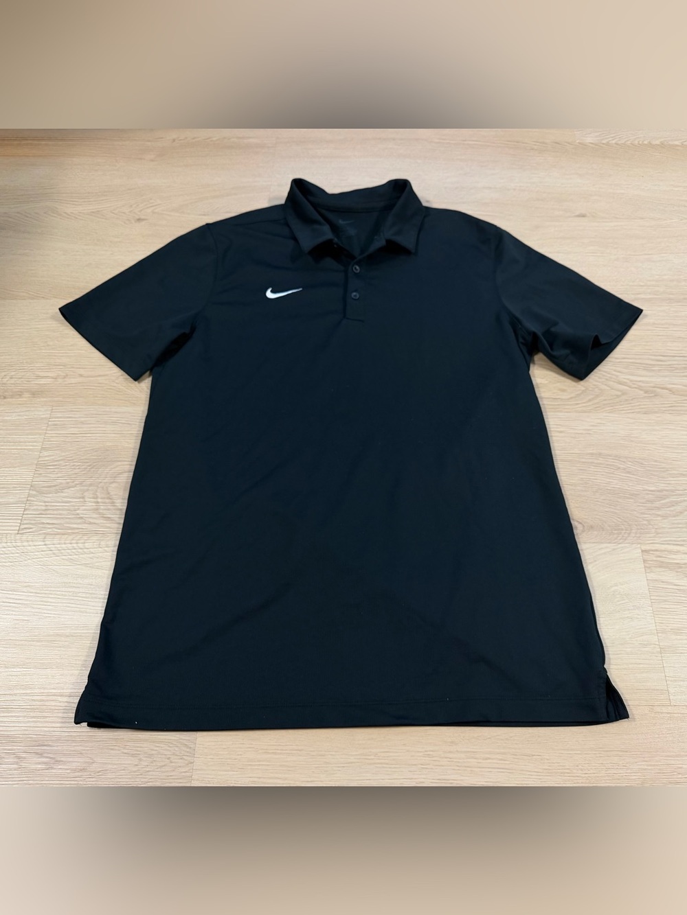 Nike Dri-FIT Mens Black Short Sleeve Golf Polo Shirt Size L CI4470-010